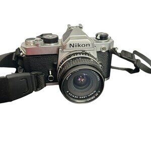 Nikon FM Film Camera SLR Lens Series E JAPAN FM 2624286 Tested Clean Black